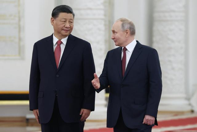 Xi Jinping e Vladimir Putin a Mosca nel marzo 2023