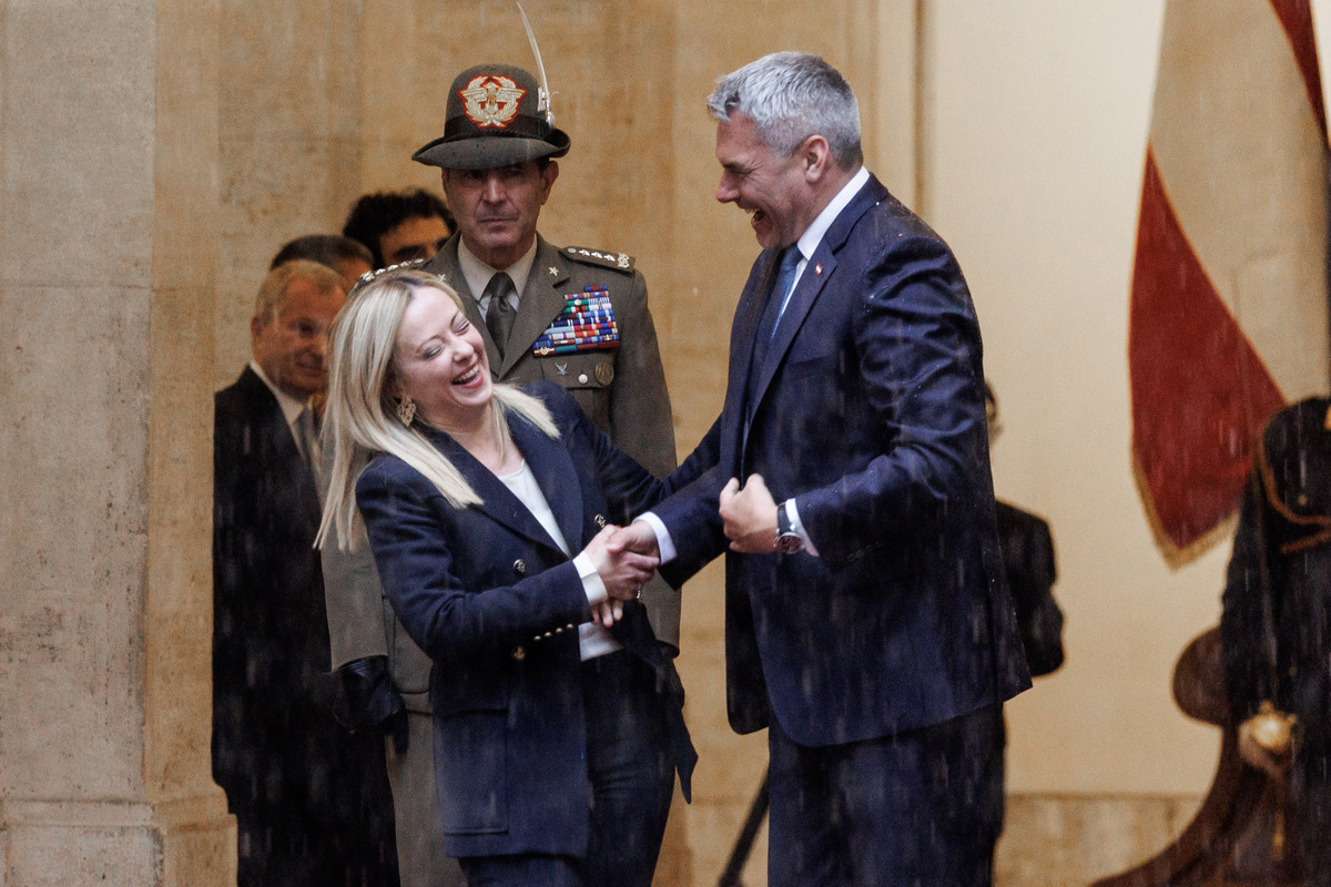 Giorgia Meloni e Karl Nehammer