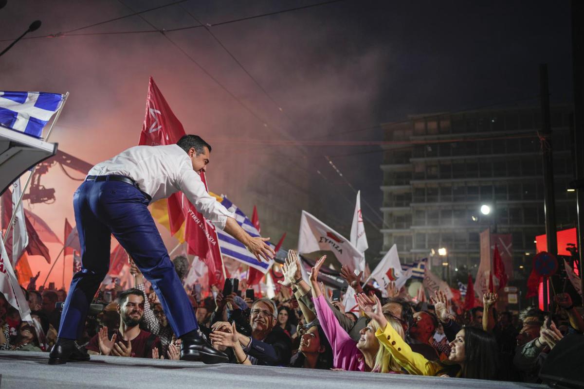 L'ultimo comizio di Tsipras prima del voto in Grecia L'ultimo comizio di Tsipras prima del voto in Grecia