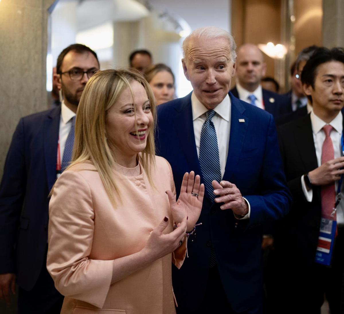 Giorgia Meloni e Joe Biden al G7 di Hiroshima Giorgia Meloni e Joe Biden al G7 di Hiroshima