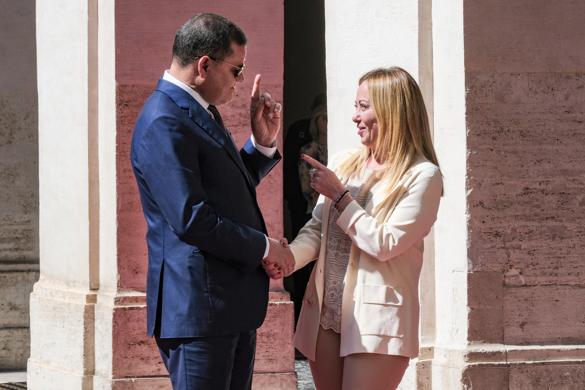 Il Presidente Giorgia Meloni incontra il PM libico Abdulhamid Dabaiba Il Presidente Giorgia Meloni incontra il PM libico Abdulhamid Dabaiba
