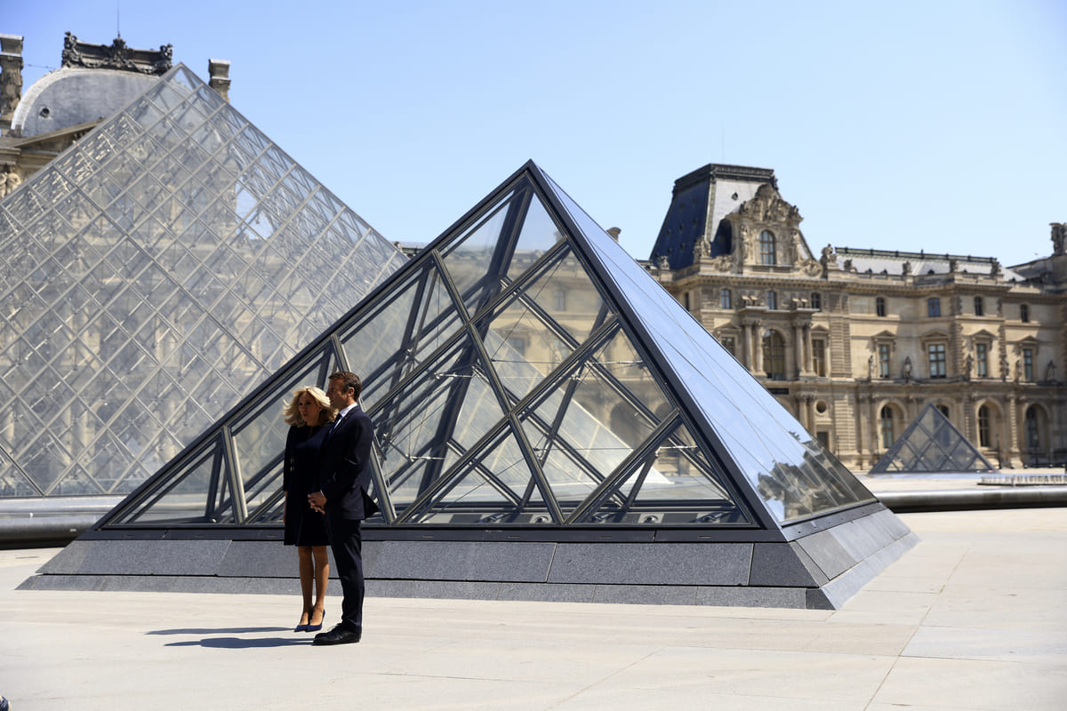 Mattarella e Macron al Louvre Mattarella e Macron al Louvre