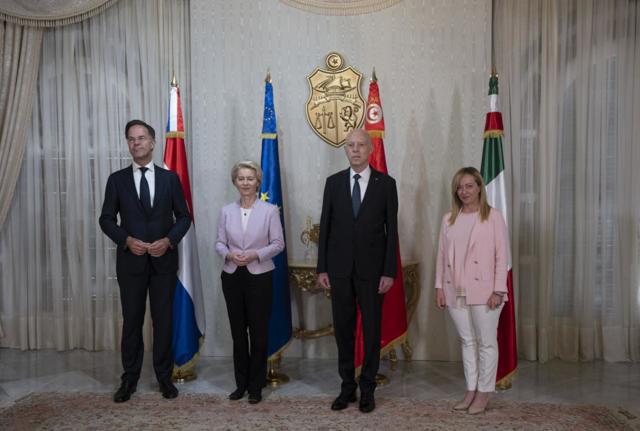 Tunisia, Saied respinge la proposta dell'Ue sui migranti. Foto Lapresse Tunisia, Saied respinge la proposta dell'Ue sui migranti. Foto Lapresse