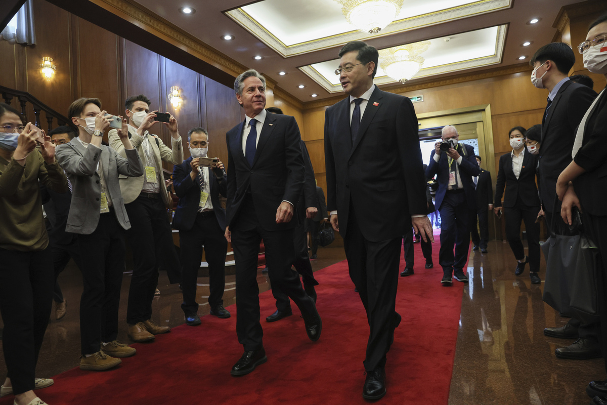 Antony Blinken e il ministro degli esteri cinese Qin Gang Antony Blinken e il ministro degli esteri cinese Qin Gang