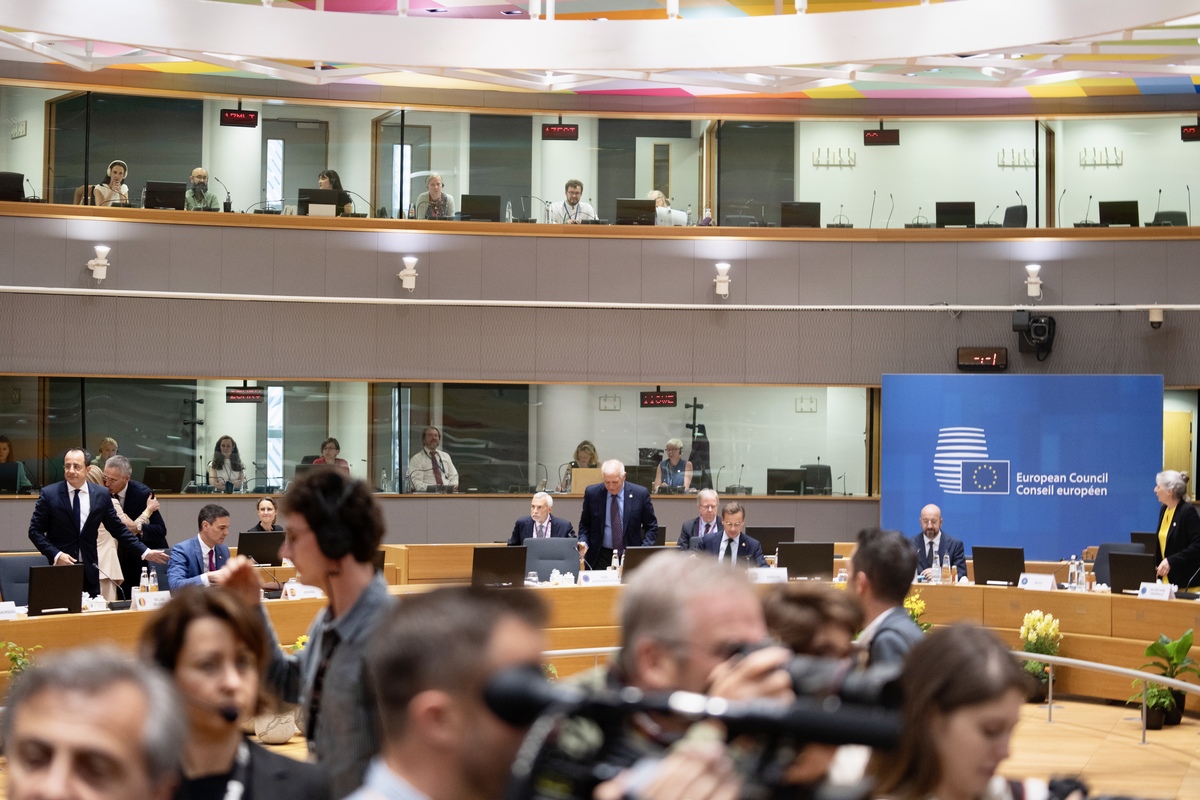 Giorgia Meloni al Consiglio Europeo a Bruxelles
