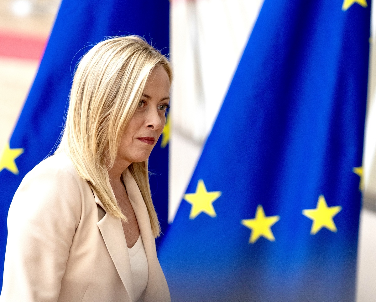 Giorgia Meloni al Consiglio Europeo a Bruxelles