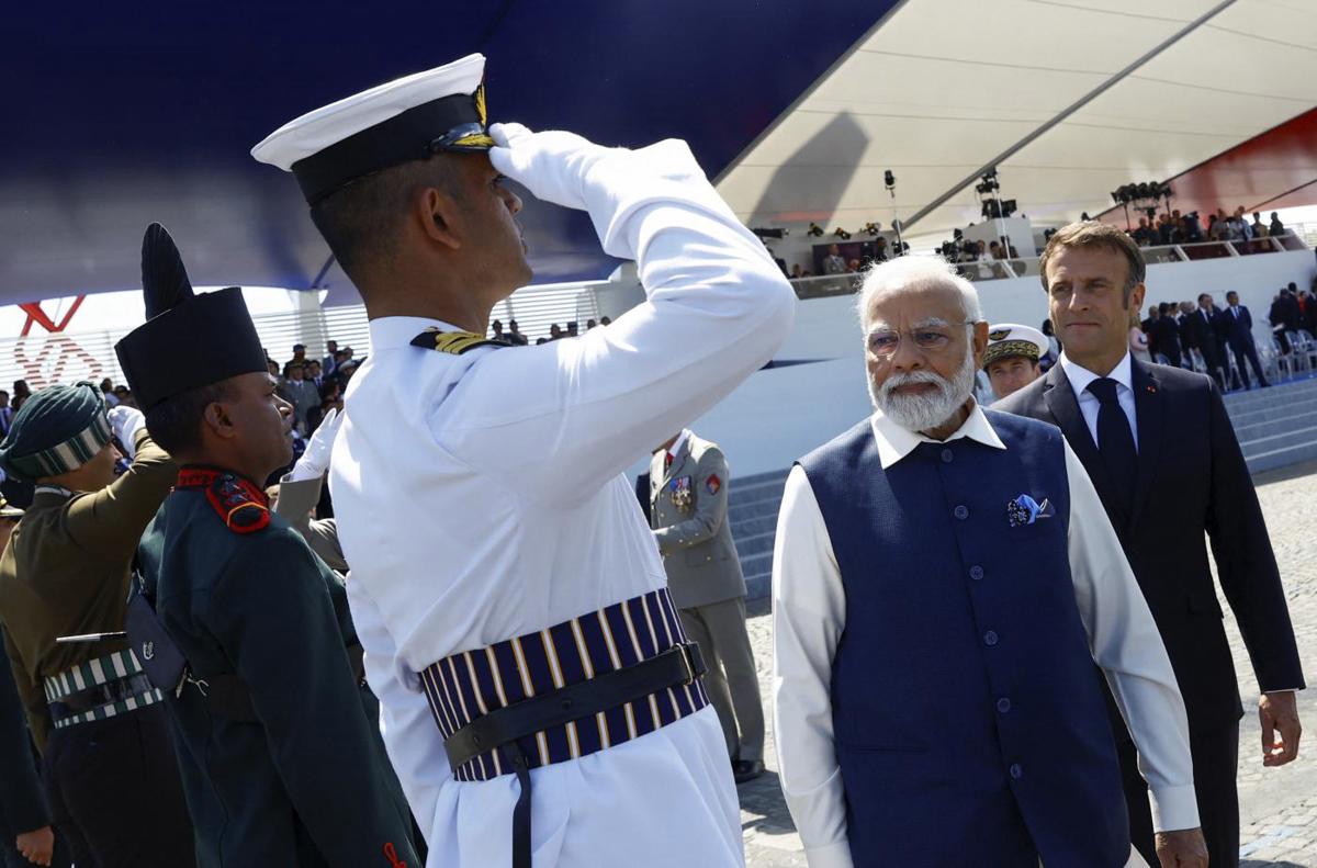 Macron e Modi Macron e Modi
