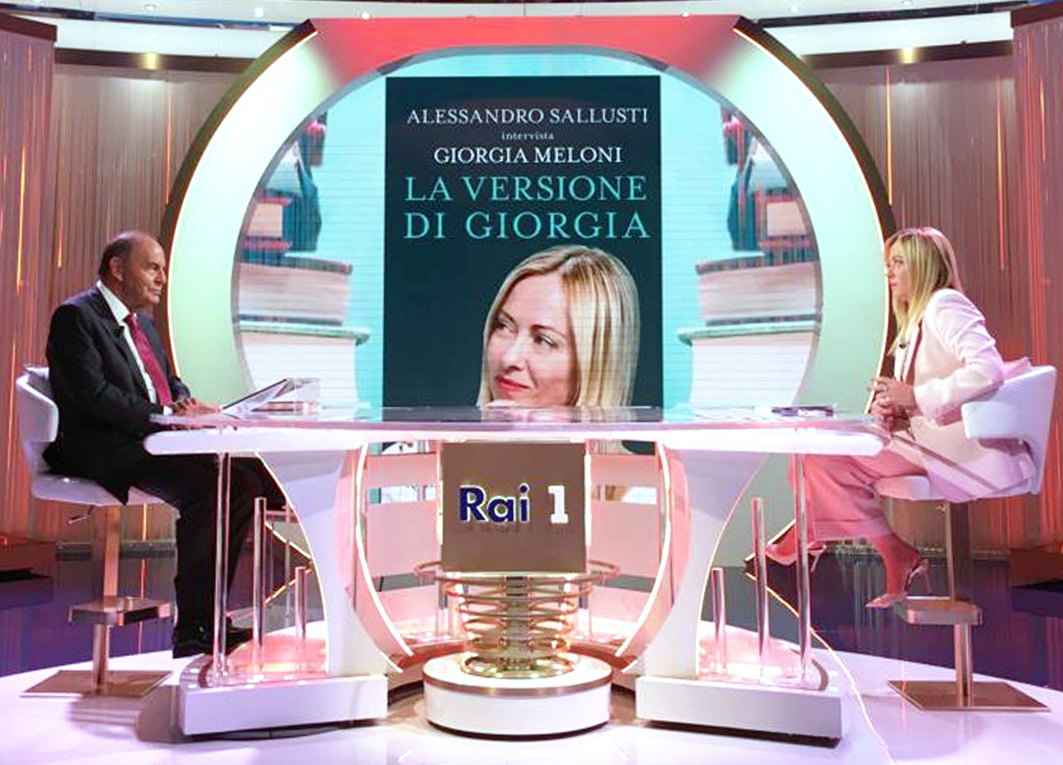 Giorgia Meloni Bruno Vespa Giorgia Meloni Bruno Vespa