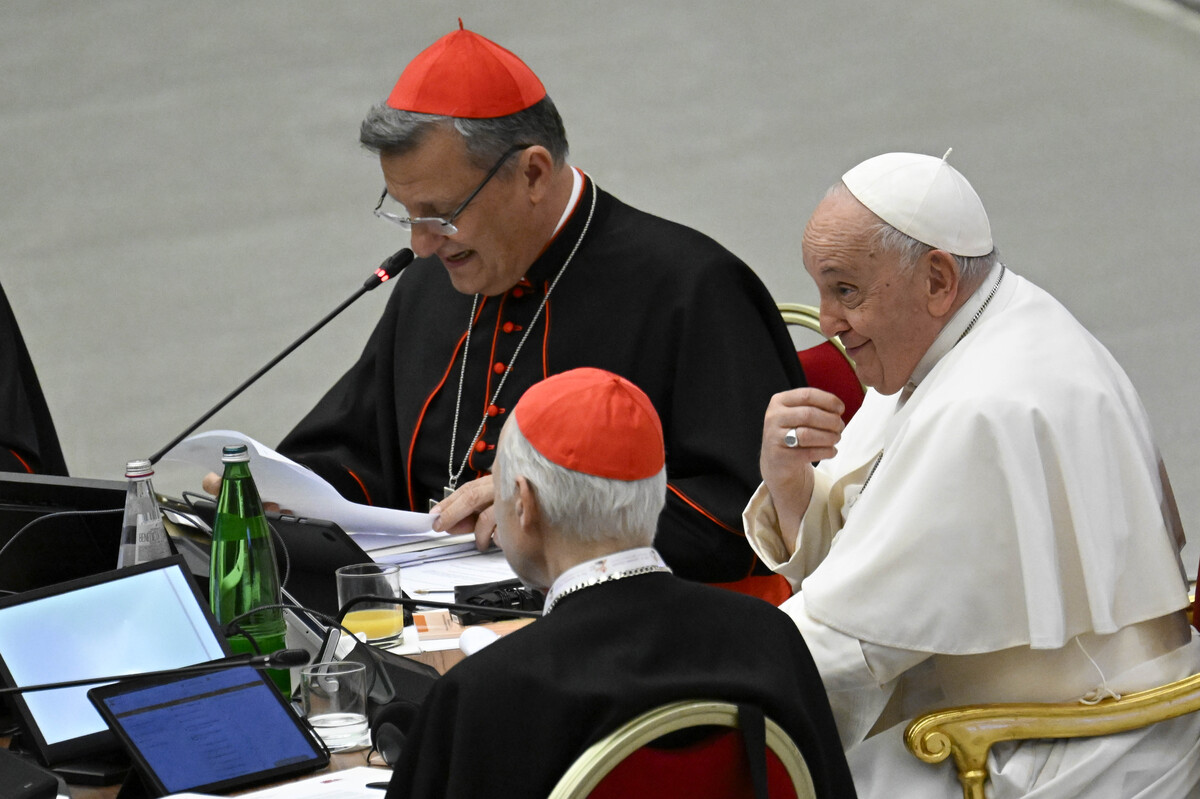 Papa Francesco durante il Sinodo dei Vescovi - 20esima Congregazione Generale Papa Francesco durante il Sinodo dei Vescovi - 20esima Congregazione Generale