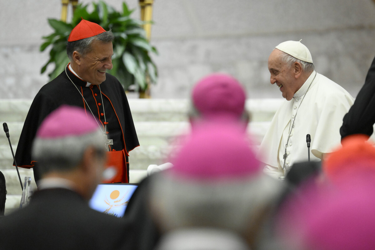 Papa Francesco durante il Sinodo dei Vescovi - 20esima Congregazione Generale Papa Francesco durante il Sinodo dei Vescovi - 20esima Congregazione Generale