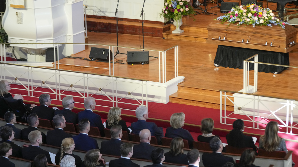 Jimmy Carter al funerale della moglie Rosalynn Jimmy Carter al funerale della moglie Rosalynn