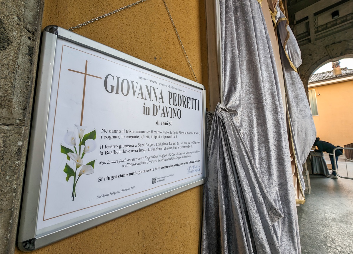 Lodi, i funerali di Giovanna Pedretti Lodi, i funerali di Giovanna Pedretti