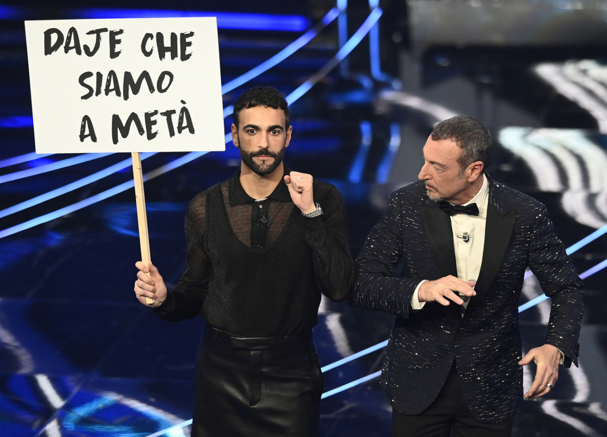 Sanremo, Marco Mengoni e Amadeus Sanremo, Marco Mengoni e Amadeus