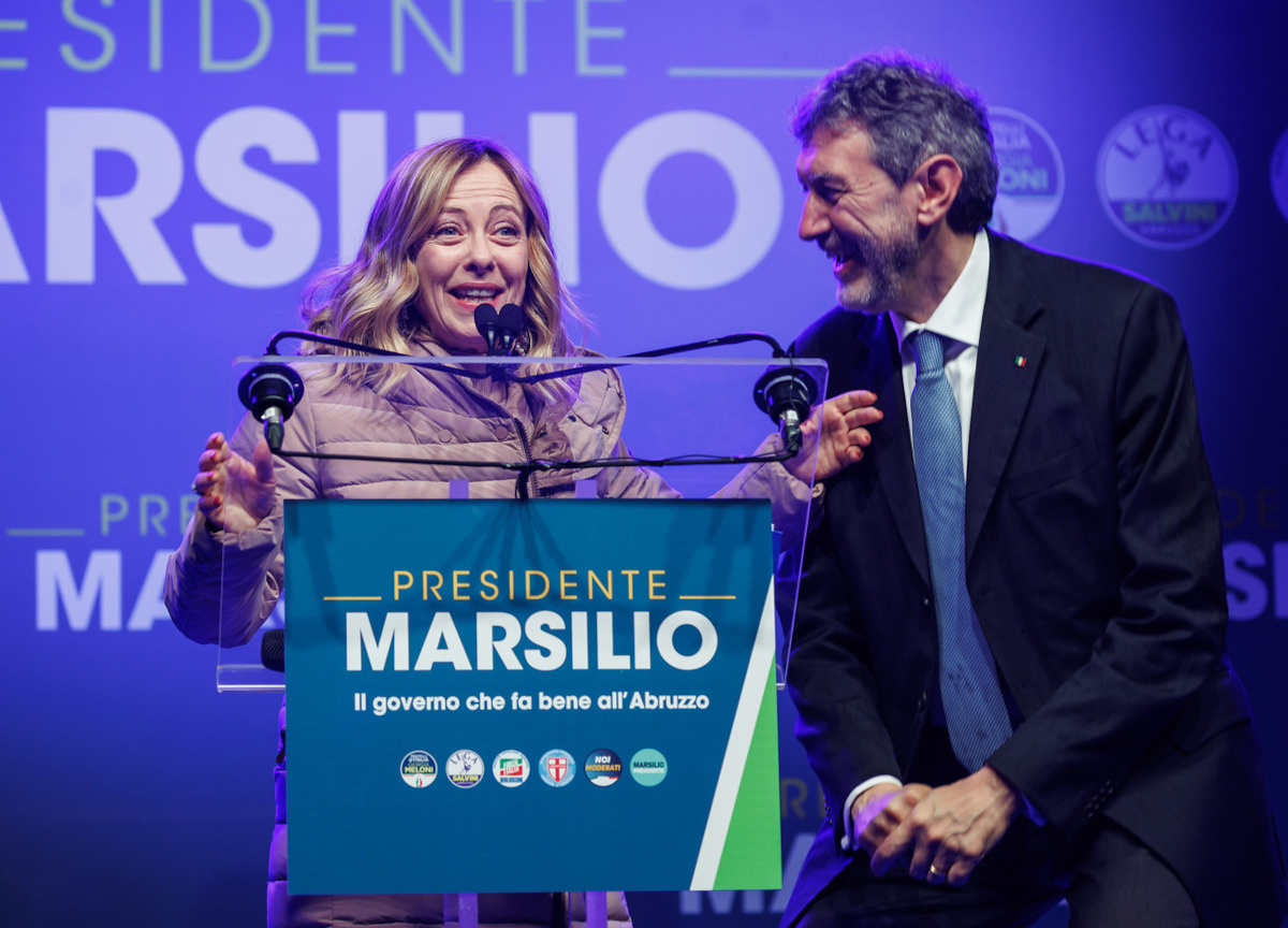 Abruzzo, il governatore Marsilio con Meloni Abruzzo, il governatore Marsilio con Meloni