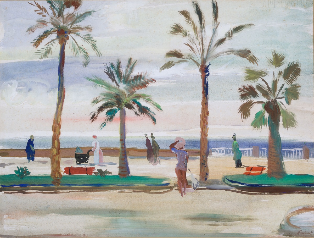 Enrico Paulucci, "Lungomare di Rapallo". s.d., olio su cartone, cm 44,5 x 58,5 Genova, Trust Collezione Francesco Tacchini, in comodato presso Palazzo Ducale Fondazione per la Cultura. Foto Luigino Visconti