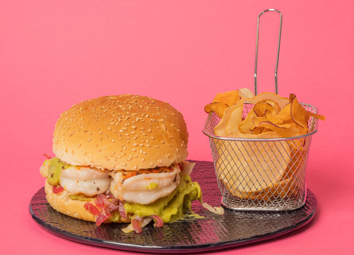 403030 healthy kitchen Bun al sesamo con Gamberi reali