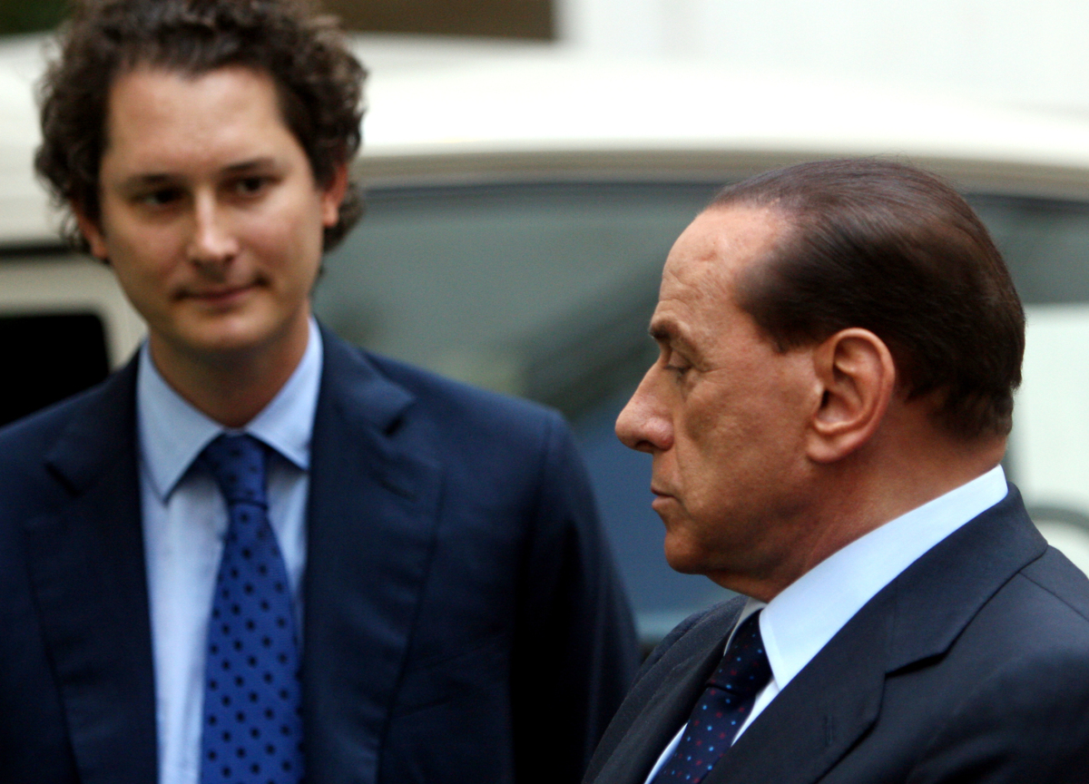 Berlusconi, John Elkann. Foto Lapresse Berlusconi, John Elkann. Foto Lapresse