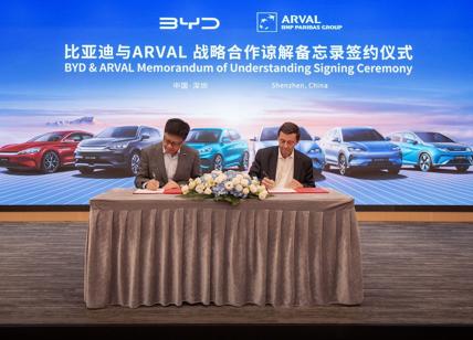 BYD e Arval annunciano partnership strategica globale sulle auto elettriche