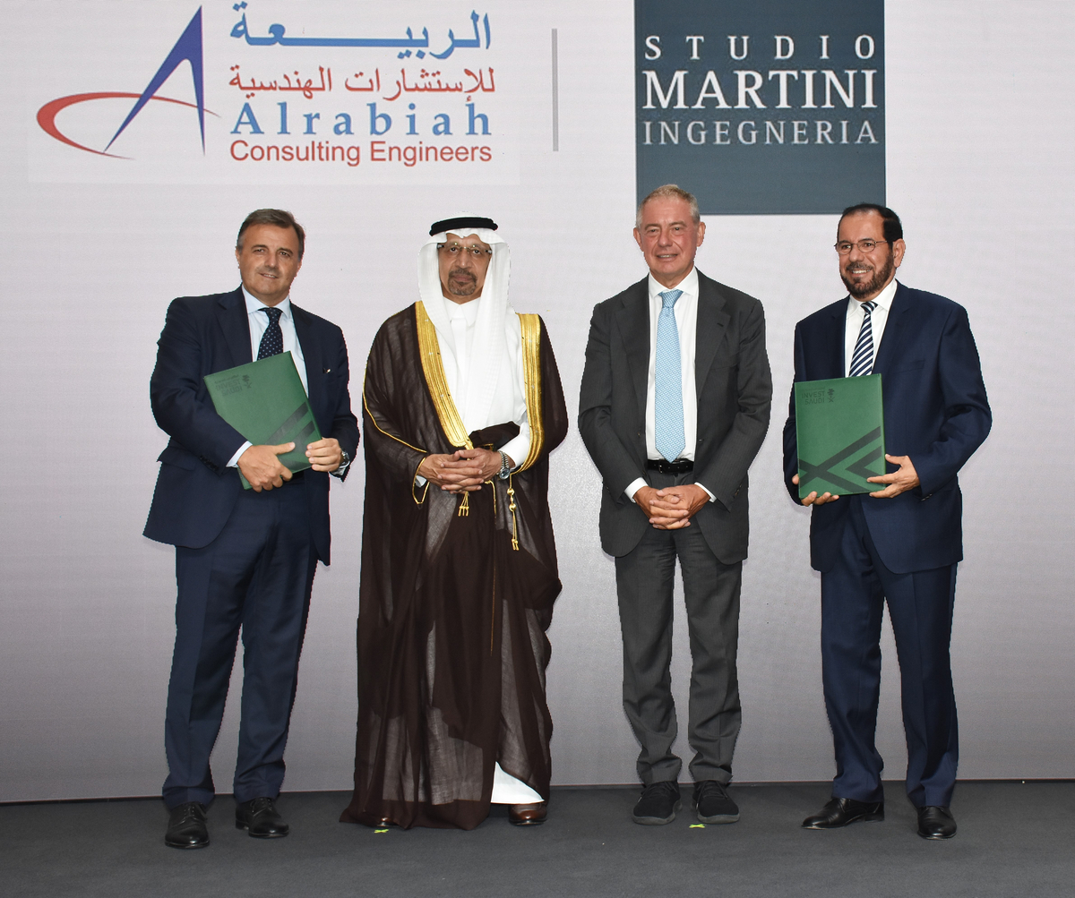 Adolfo Urso Ministro delle Imprese e Made in Italy con Khalid Al Falih Ministry of Investment Saudita. Foto: Nick Zonna