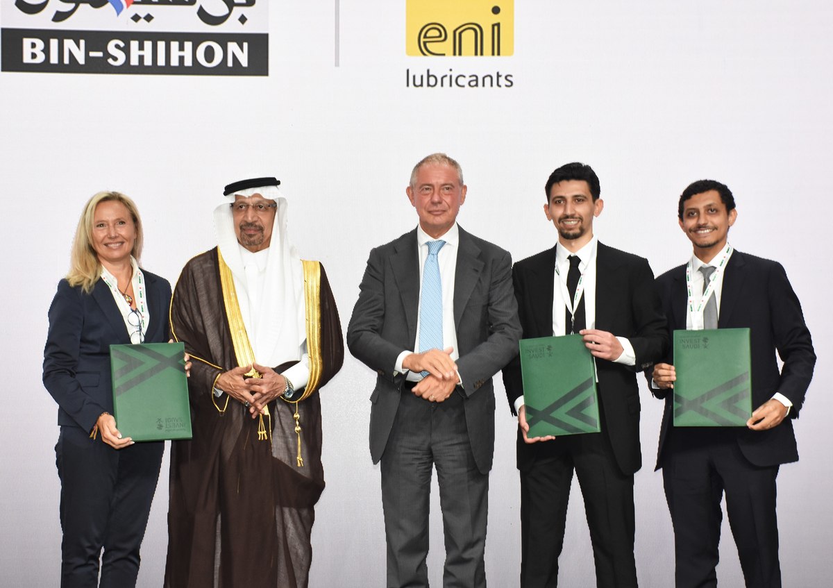 Adolfo Urso Ministro delle Imprese e Made in Italy con Khalid Al Falih Ministry of Investment Saudita. Foto: Nick Zonna
