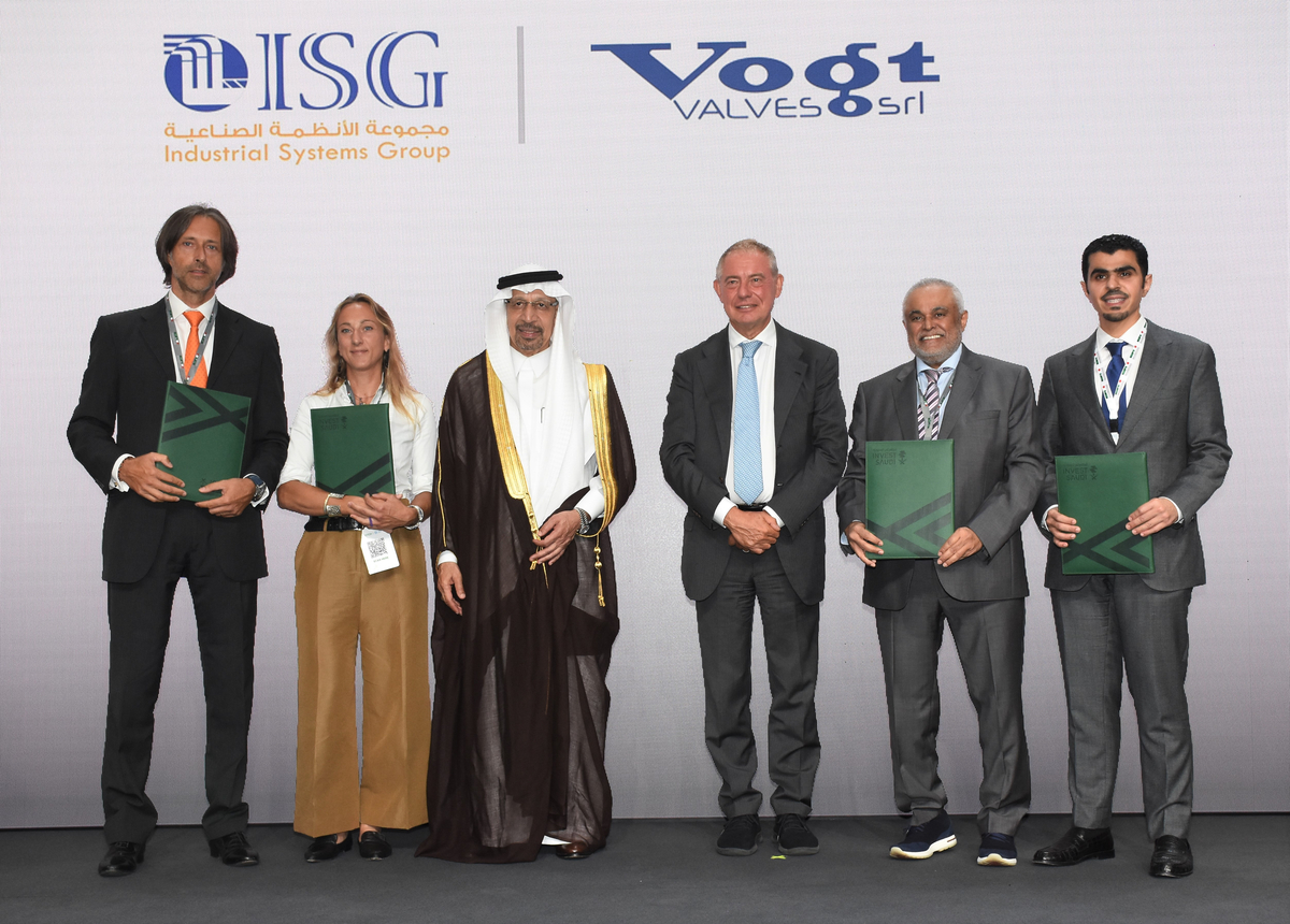 Adolfo Urso Ministro delle Imprese e Made in Italy con Khalid Al Falih Ministry of Investment Saudita. Foto: Nick Zonna