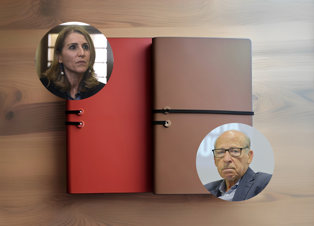 Le agende di Paolo Borsellino e nei cerchi Lucia Borsellino (figlia) e Salvatore Borsellino (fratello)