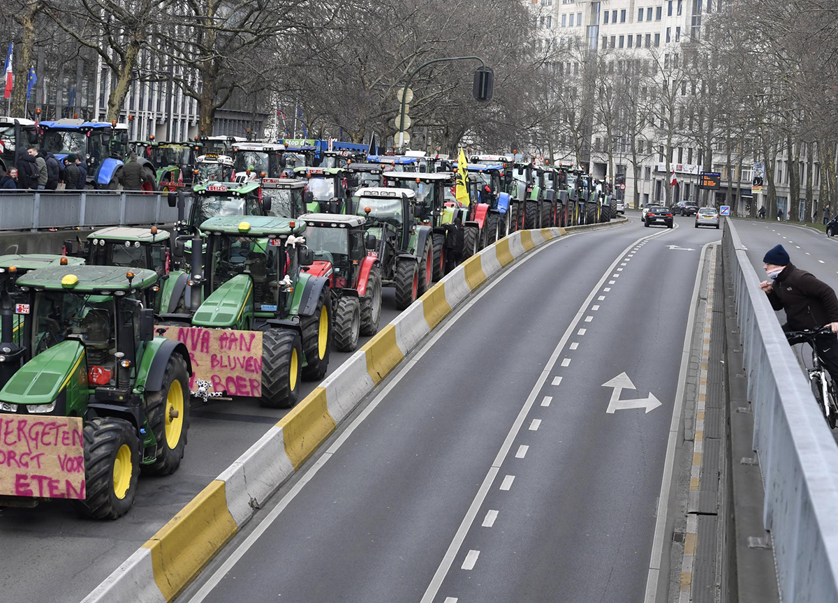 La protesta degli agricoltori