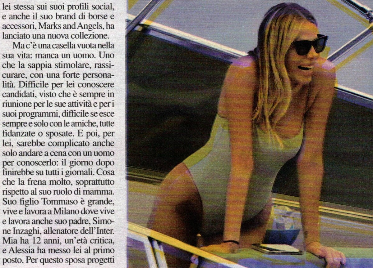 Alessia Marcuzzi. Foto: Settimanale Chi Alessia Marcuzzi. Foto: Settimanale Chi