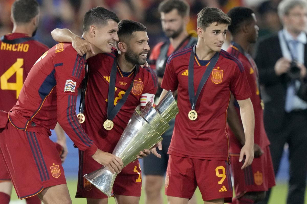 Alvaro Morata Jordi Alba Gavi