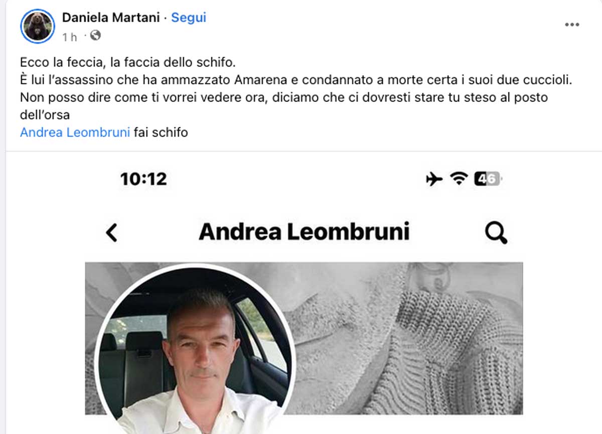 Amarena ucciasa, i social svelano il nome di chi ha sparato Amarena ucciasa, i social svelano il nome di chi ha sparato