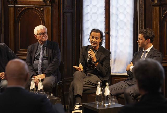 Da sinistra Antonio Santini, Fabio Novembre e Daniele Rampello Da sinistra Antonio Santini, Fabio Novembre e Daniele Rampello