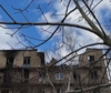 Edifici distrutti dopo un attacco di droni russi in regione Kiev