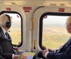 Mattarella e Steinmeier in elicottero sorvolano zone incendi Sicilia