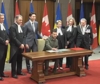 Zelensky al Parlamento canadese con Justin Trudeau