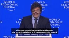 Davos, il neo presidente argentino Javier Milei: l'Occidente è in pericolo