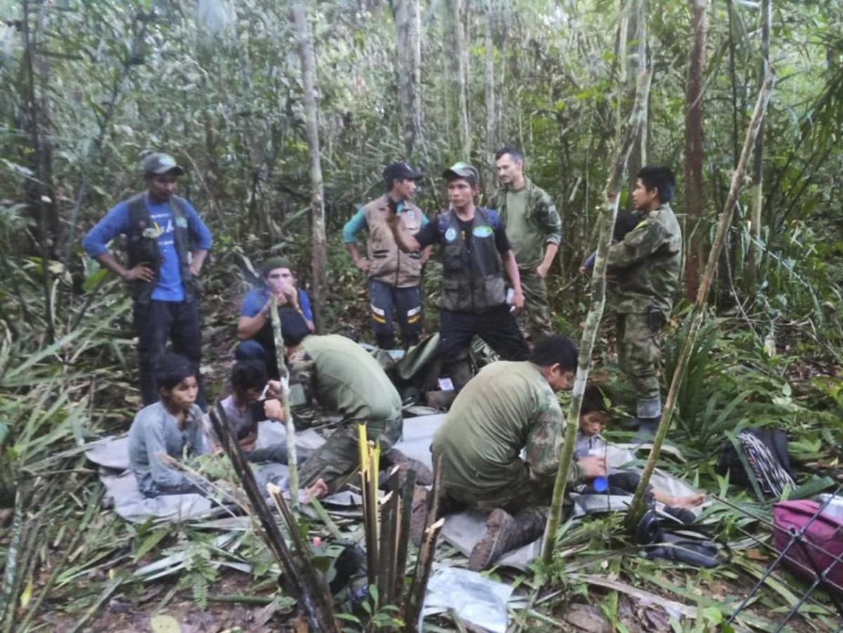 Colombia, Ritrovati vivi i 4 bambini persi nella giungla per 40 giorni dopo un incidente aereo (foto Lapresse) Colombia, Ritrovati vivi i 4 bambini persi nella giungla per 40 giorni dopo un incidente aereo (foto Lapresse)