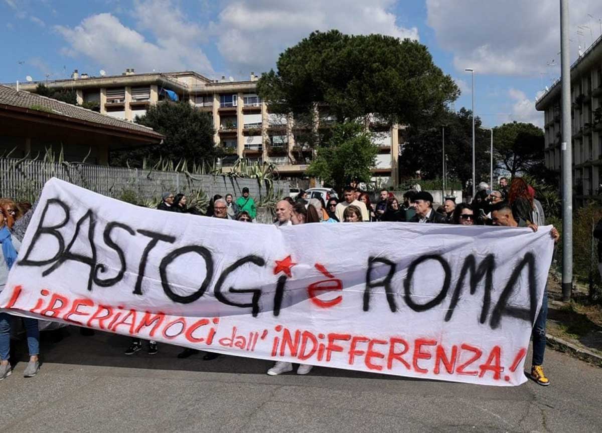 La protesta dei cittadini di Bastogi