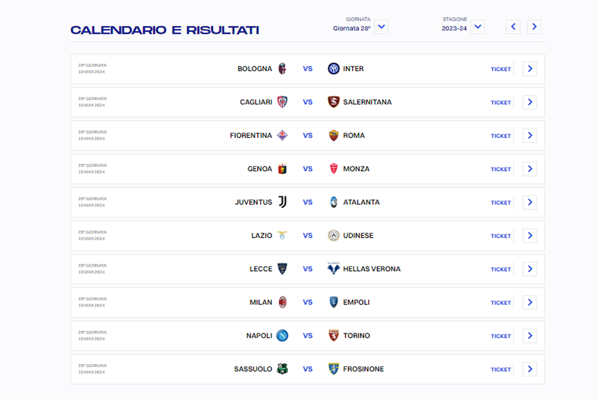 CALENDARIO SERIE A 28 GIORNATA (DA LEGA SERIE A) CALENDARIO SERIE A 28 GIORNATA (DA LEGA SERIE A)