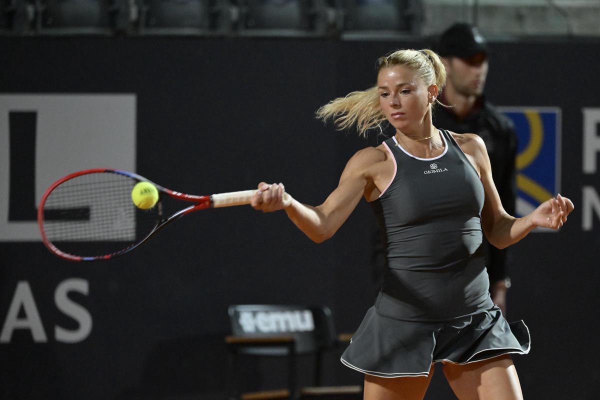 Camila Giorgi agli Internazionali di Roma (foto Lapresse)