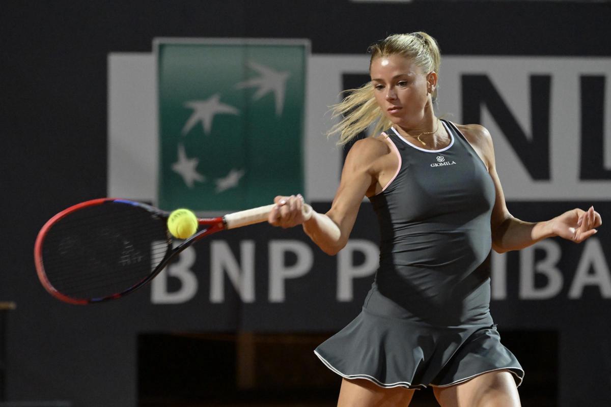 Camila Giorgi agli Internazionali di Roma (foto Lapresse)
