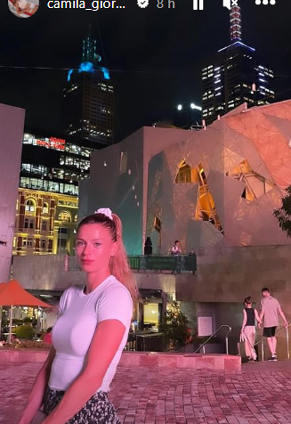 Camila Giorgi a Melbourne (Instagram camila_giorgi_official) Camila Giorgi a Melbourne (Instagram camila_giorgi_official)