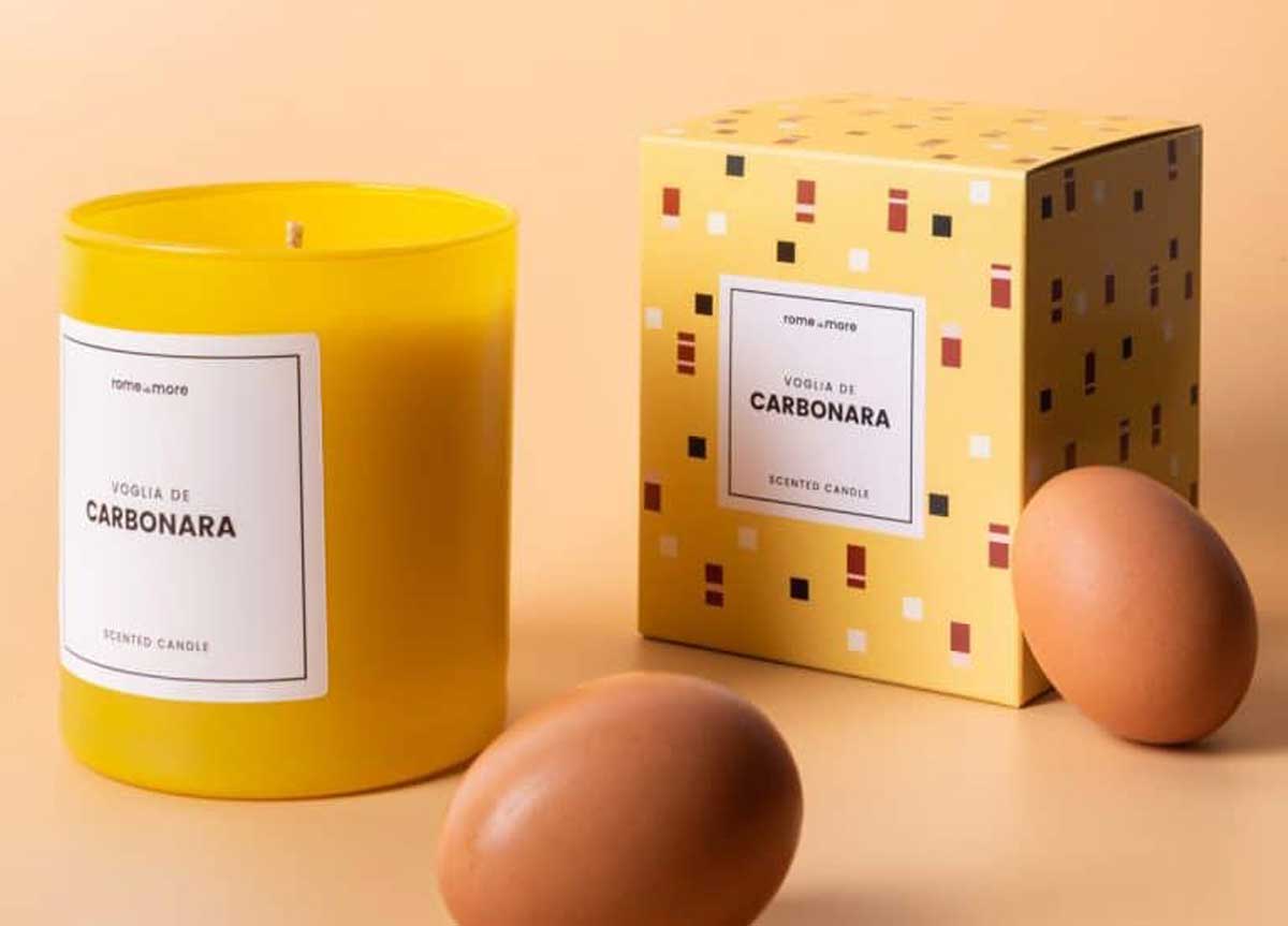 La candela che profuma di carbonara La candela che profuma di carbonara