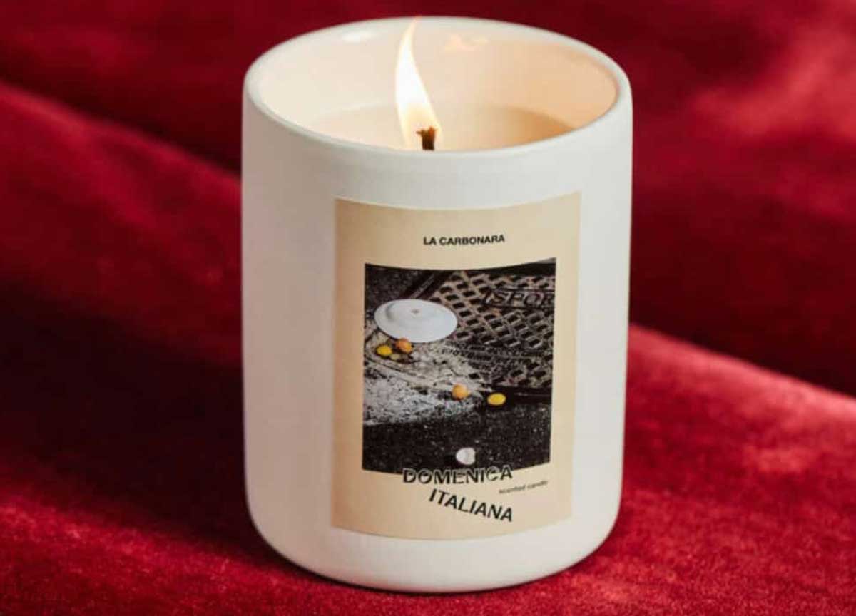 La candela che profuma di carbonara La candela che profuma di carbonara