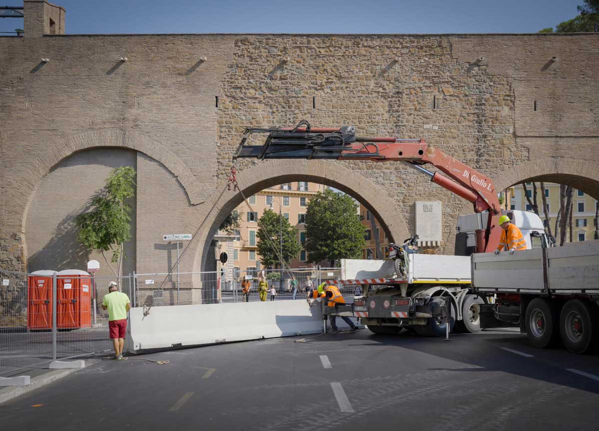 Il cantiere di Piazza Pia Il cantiere di Piazza Pia