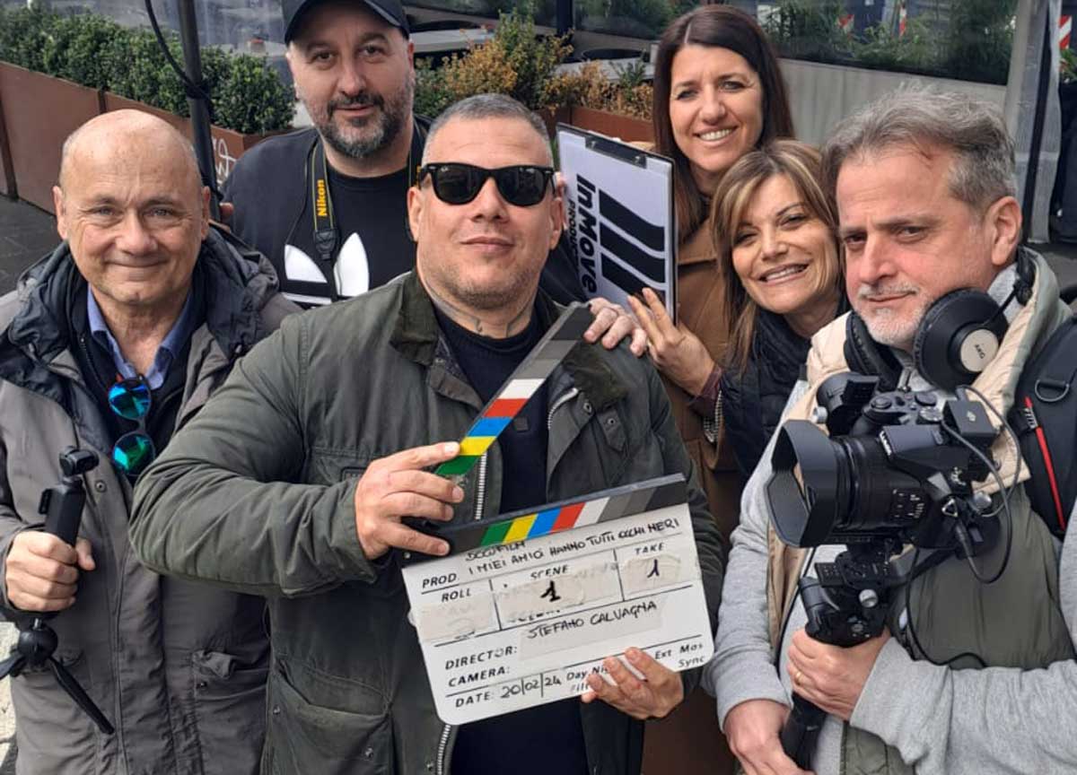 Giuliano Castellino sul set Giuliano Castellino sul set