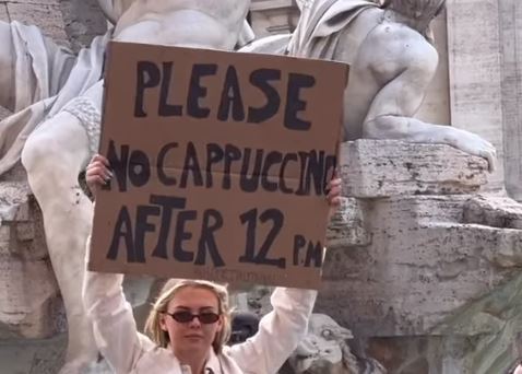 Il cartello "No cappuccino dopo mezzogiorno"