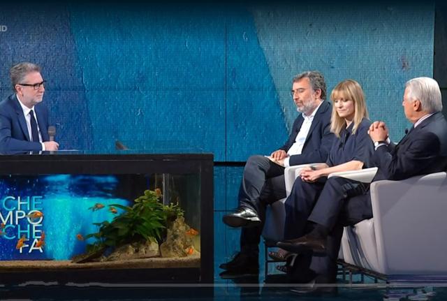 Annalisa Cuzzocrea, Marco Damilano e Ferruccio de Bortoli ospiti a Che tempo che fa con Fabio Fazio Annalisa Cuzzocrea, Marco Damilano e Ferruccio de Bortoli ospiti a Che tempo che fa con Fabio Fazio