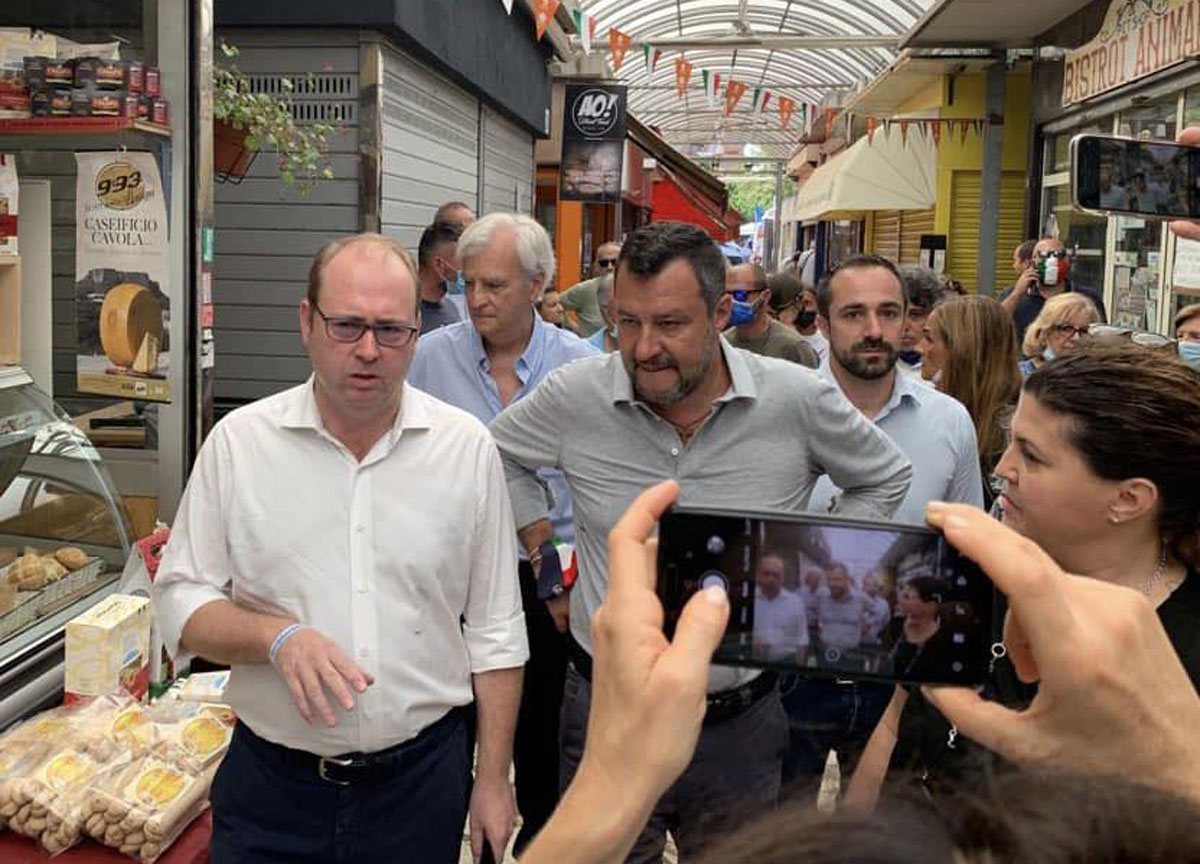 Davide Bordoni e Matteo Salvini Davide Bordoni e Matteo Salvini