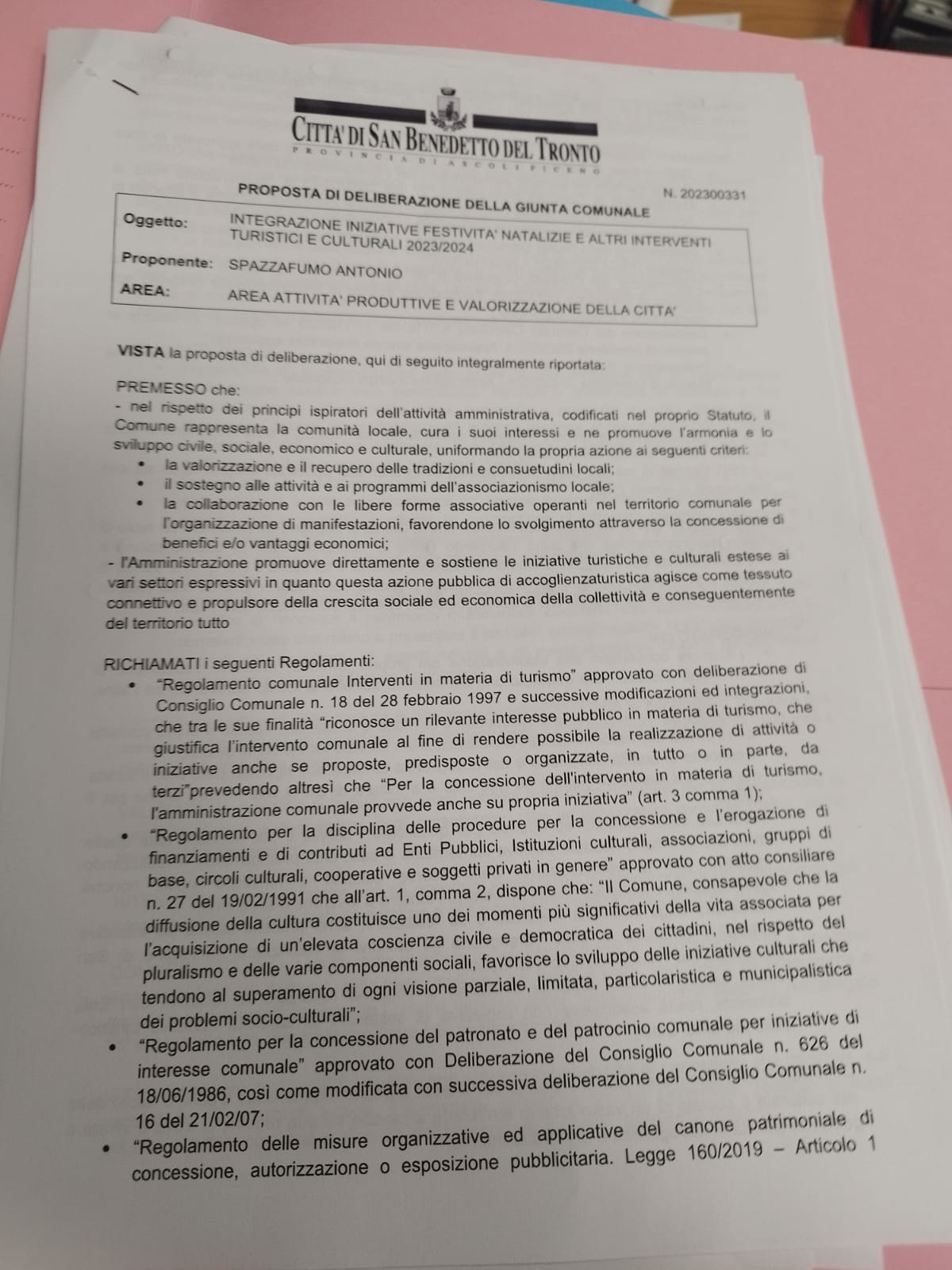comune sbt