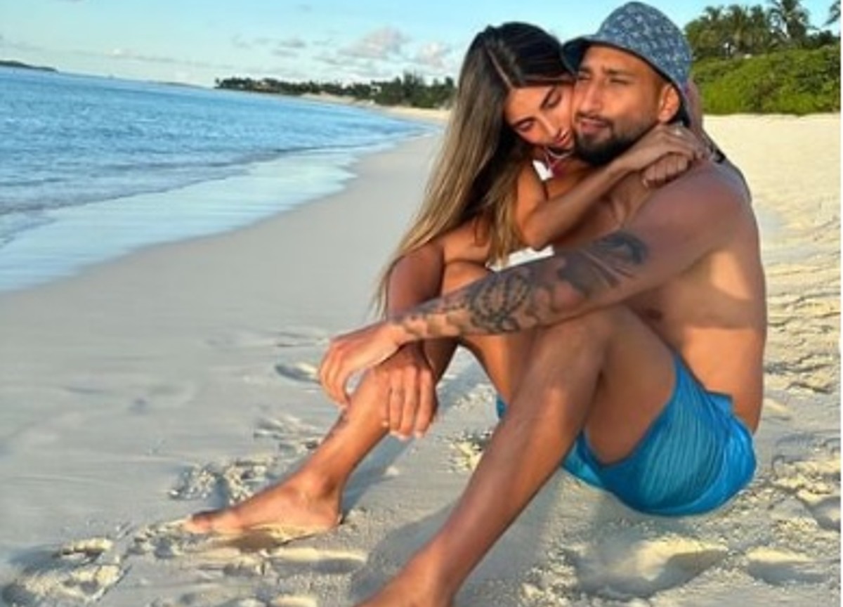 Donnarumma con la fidanzata Donnarumma con la fidanzata